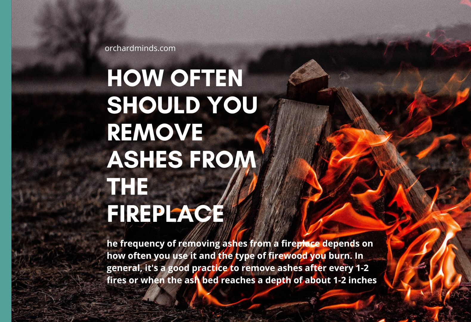 How often should you remove ashes from the fireplace