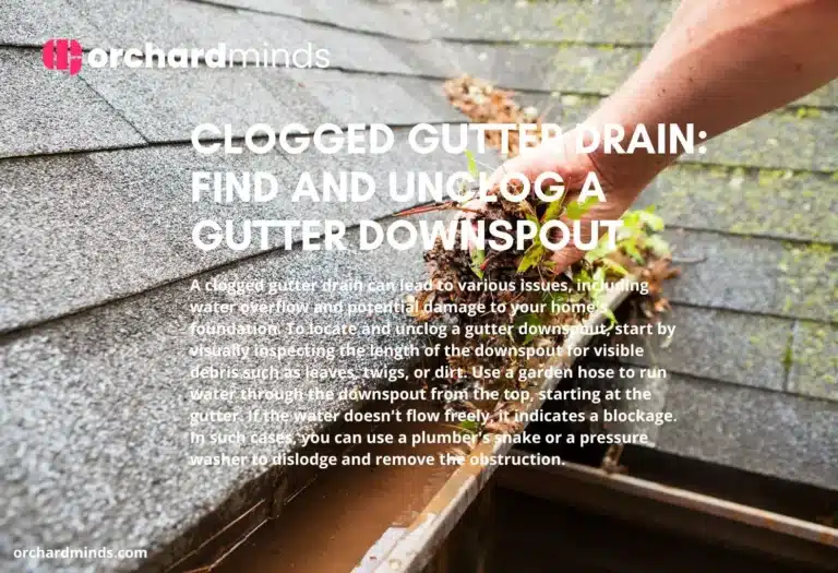 Clogged Gutter Drain