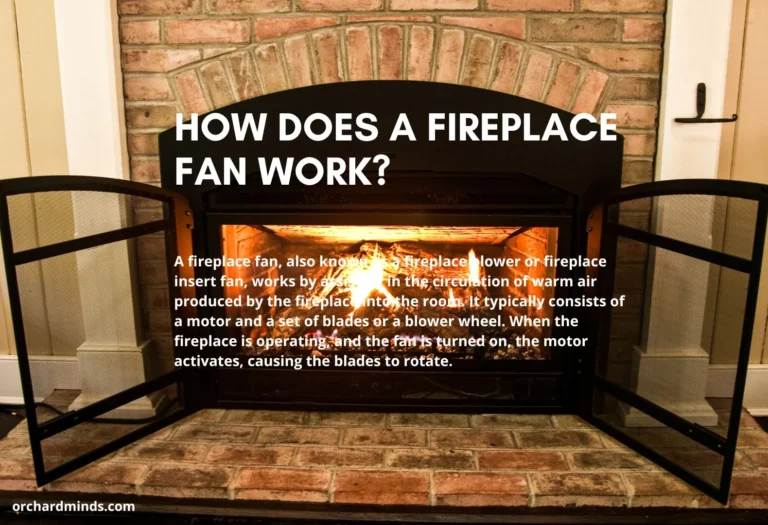 How does a fireplace fan work